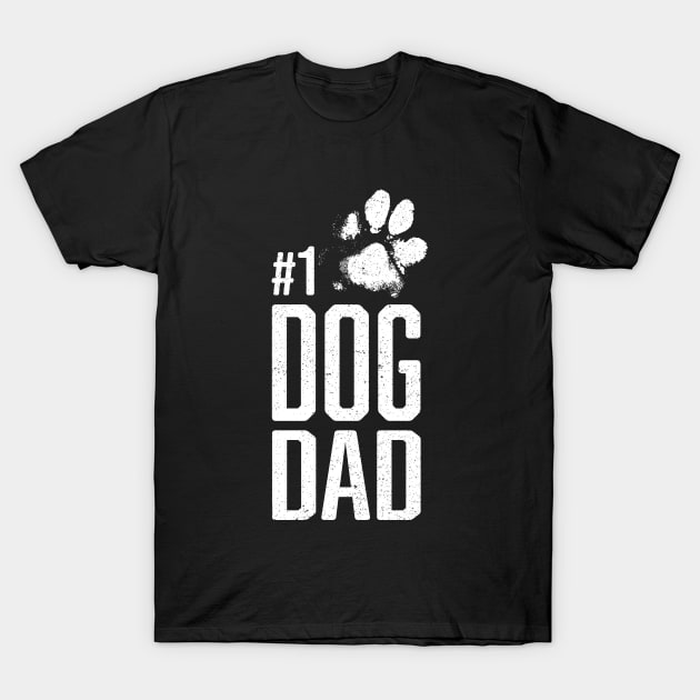 #1 Dog Dad - Number One Dog Lover Gift T-Shirt by Elsie Bee Designs